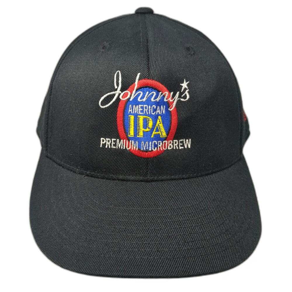 210 Fitted Baseball Cap Black 7 5/8 Johnny's American IPA Moab Brewery Hat